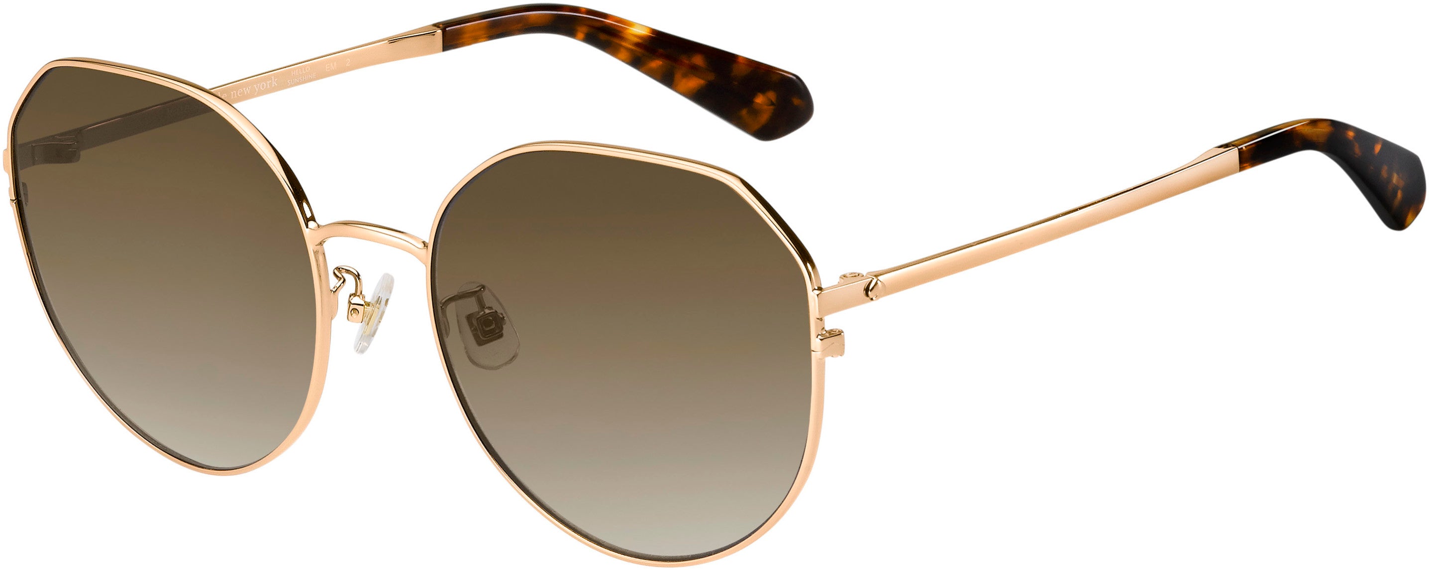 Kate Spade Carlita/F/S Special Shape Sunglasses 0086-0086  Dark Havana (HA Brown Gradient)