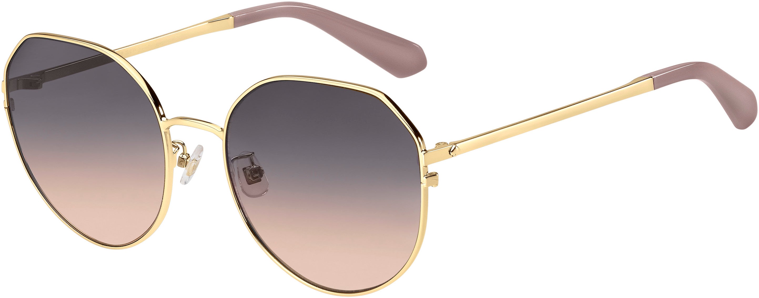 Kate Spade Carlita/F/S Special Shape Sunglasses 094K-094K  Light Gdblpoi (FF Gray Shded Pink)