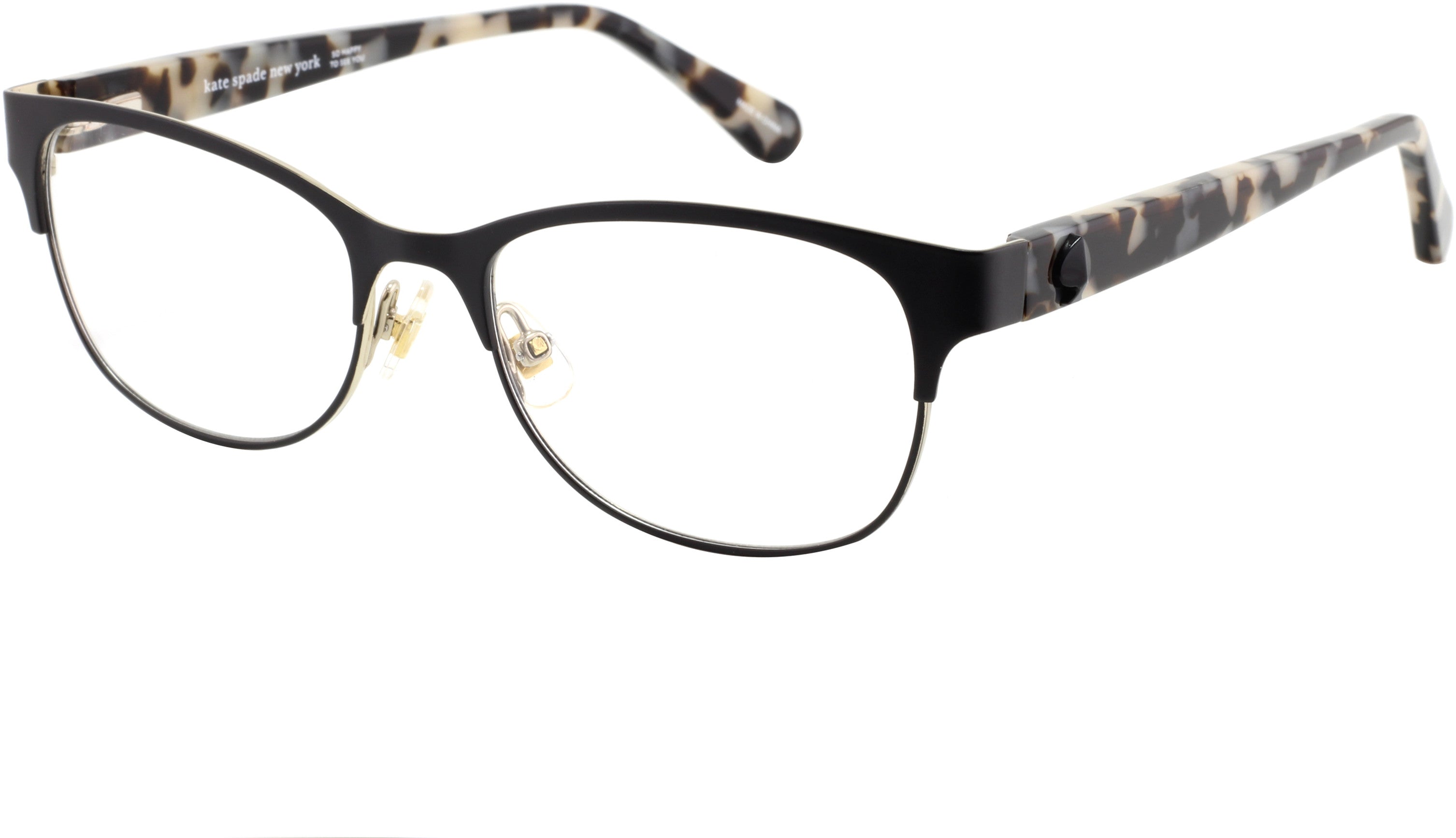 Kate Spade Carolina Rectangular Eyeglasses 0807-0807  Black (00 Demo Lens)