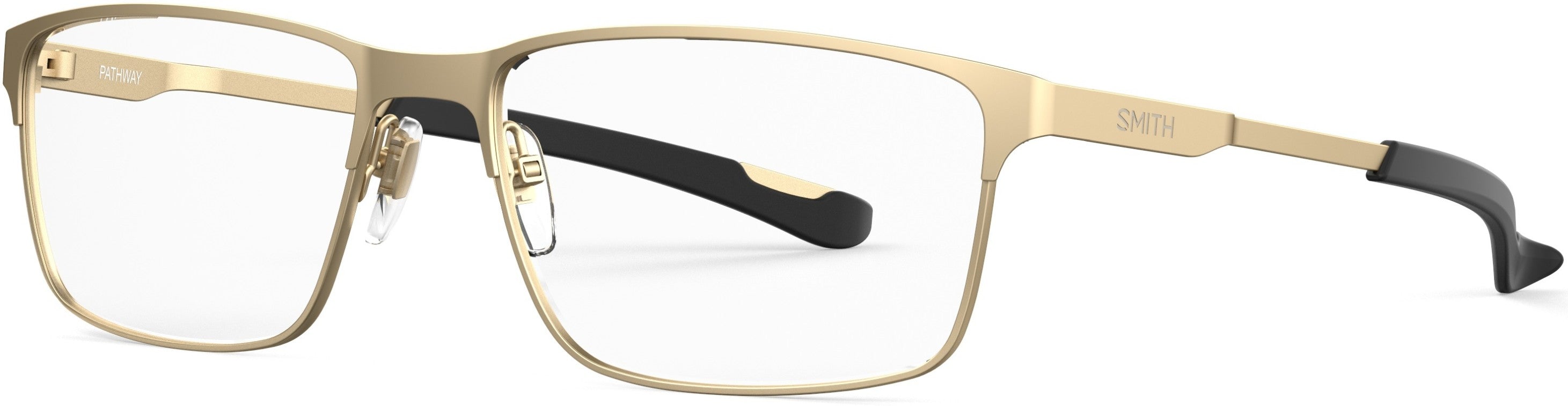 Smith Cascade Rectangular Eyeglasses 0AOZ-0AOZ  Semi Matte Gold (00 Demo Lens)