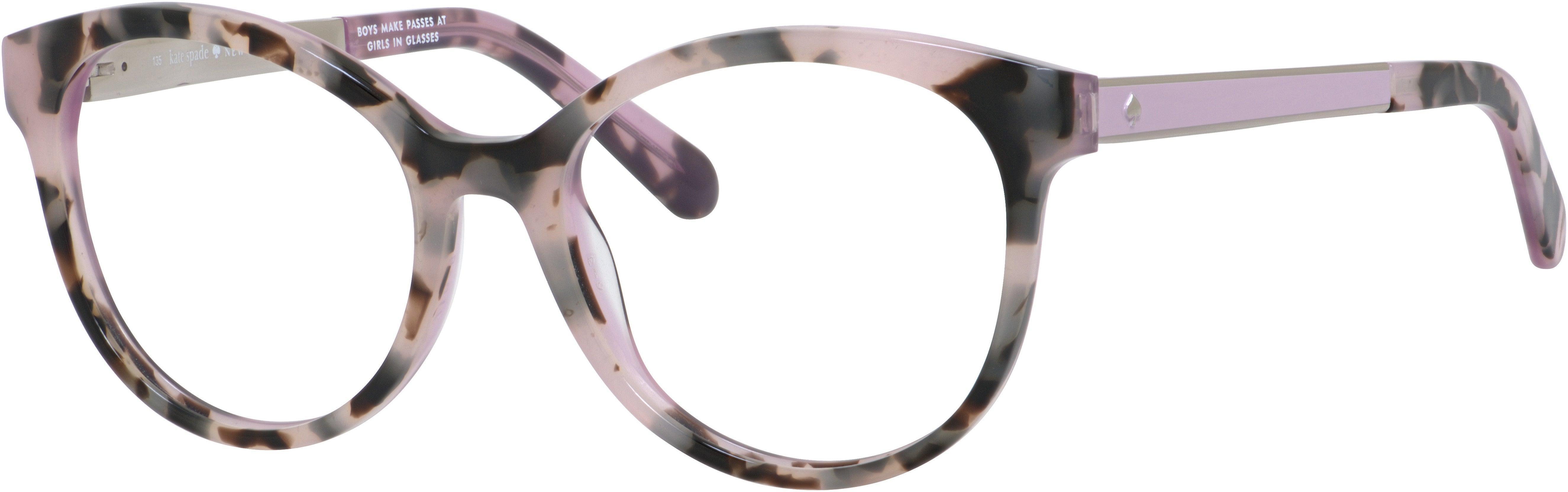 Kate Spade Caylen Round Eyeglasses 0S10-0S10  Lilac Havana (00 Demo Lens)