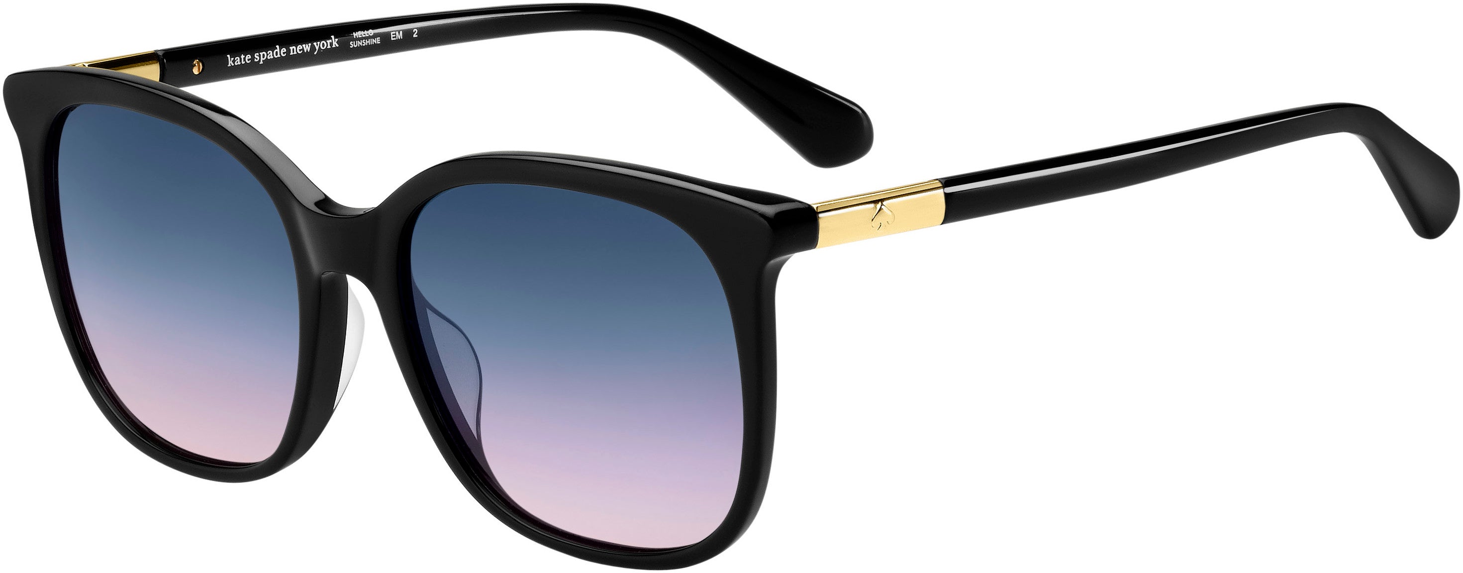 Kate Spade Caylin/S Square Sunglasses 0807-0807  Black (I4 Blue Gradient)