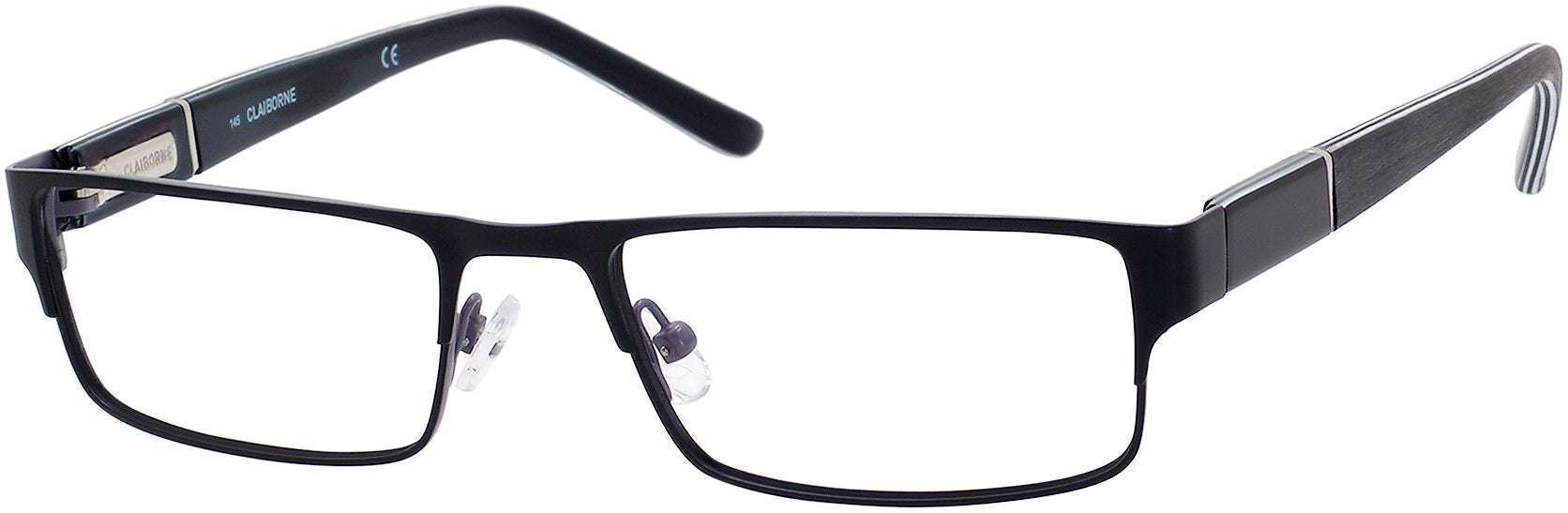  Claiborne 204 Rectangular Eyeglasses 0LF1-0LF1  Matte Black Gray (00 Demo Lens)