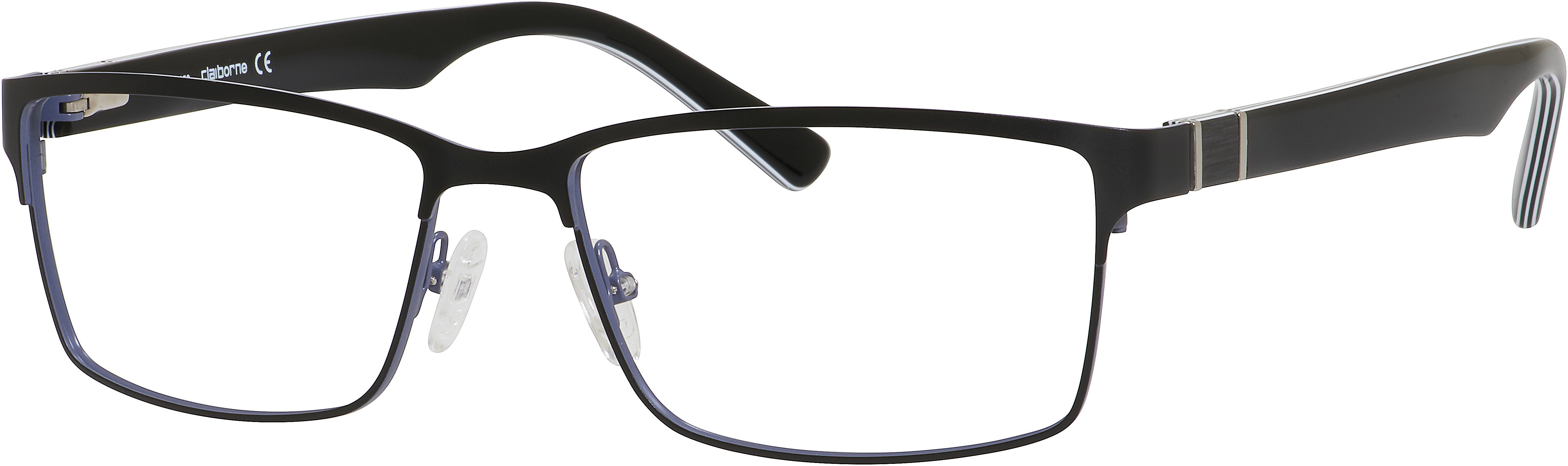  Claiborne 219 Rectangular Eyeglasses 0LF1-0LF1  Black Gray (00 Demo Lens)