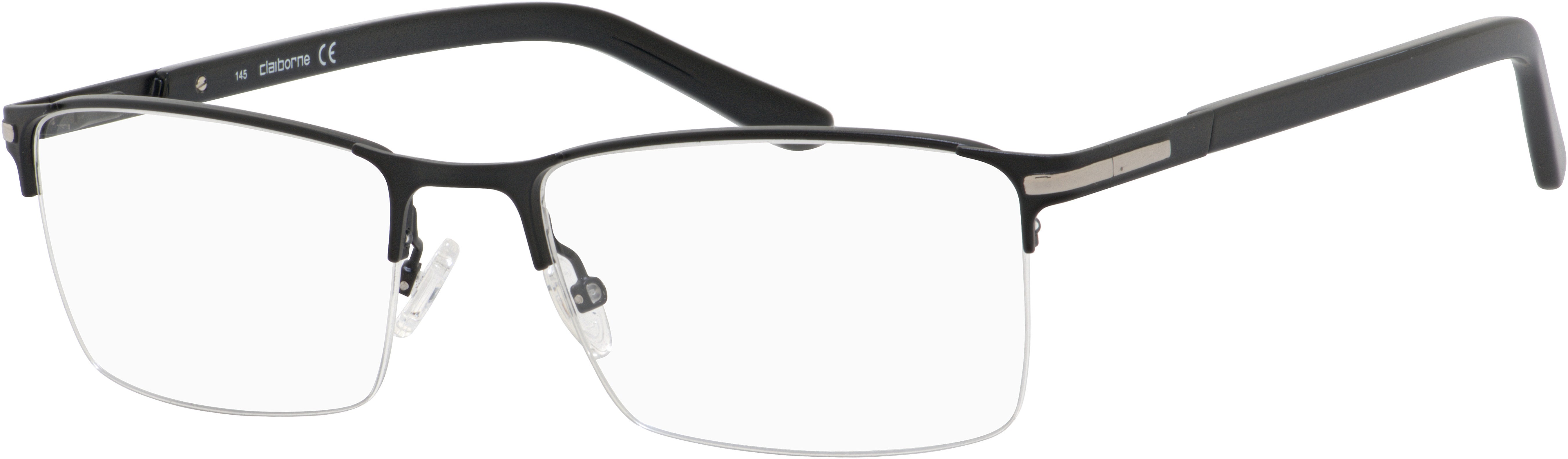  Claiborne 240 Rectangular Eyeglasses 0003-0003  Matte Black (00 Demo Lens)