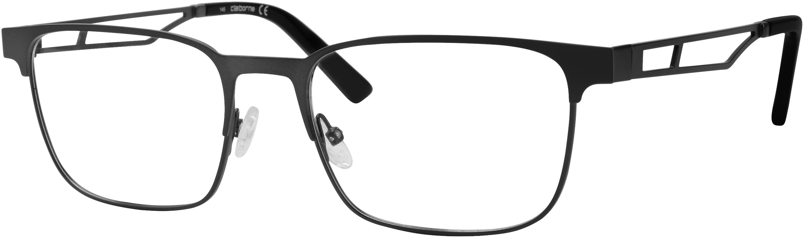  Claiborne 243 Square Eyeglasses 06LB-06LB  Ruthenium (00 Demo Lens)