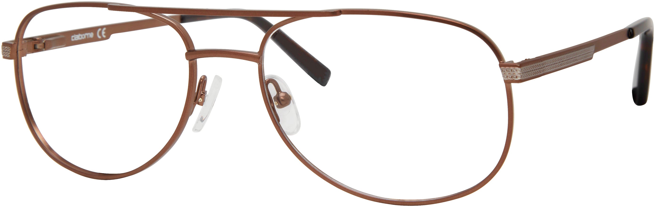  Claiborne 250 Aviator Eyeglasses 04IN-04IN  Matte Brown (00 Demo Lens)