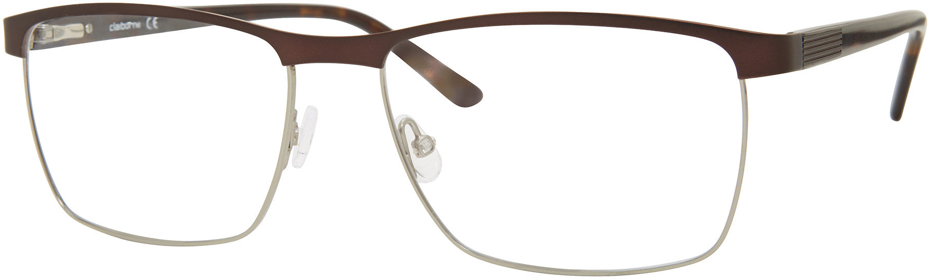  Claiborne 253 Rectangular Eyeglasses 01OT-01OT  Matte Brown Dark Rust (00 Demo Lens)