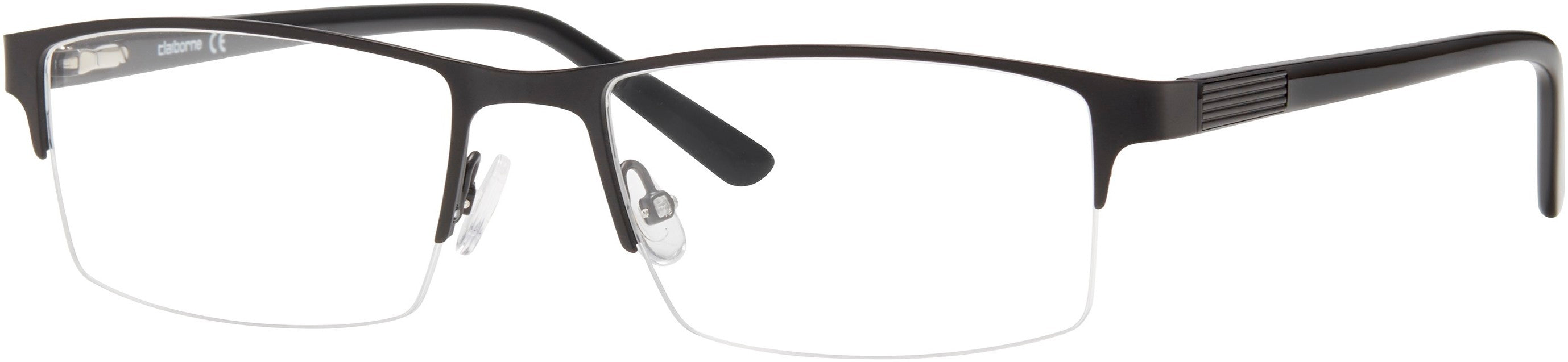  Claiborne 254 Rectangular Eyeglasses 0003-0003  Matte Black (00 Demo Lens)