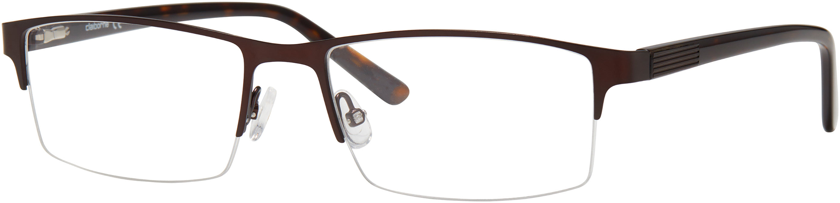  Claiborne 254 Rectangular Eyeglasses 0R0Z-0R0Z  Dark Brown (00 Demo Lens)
