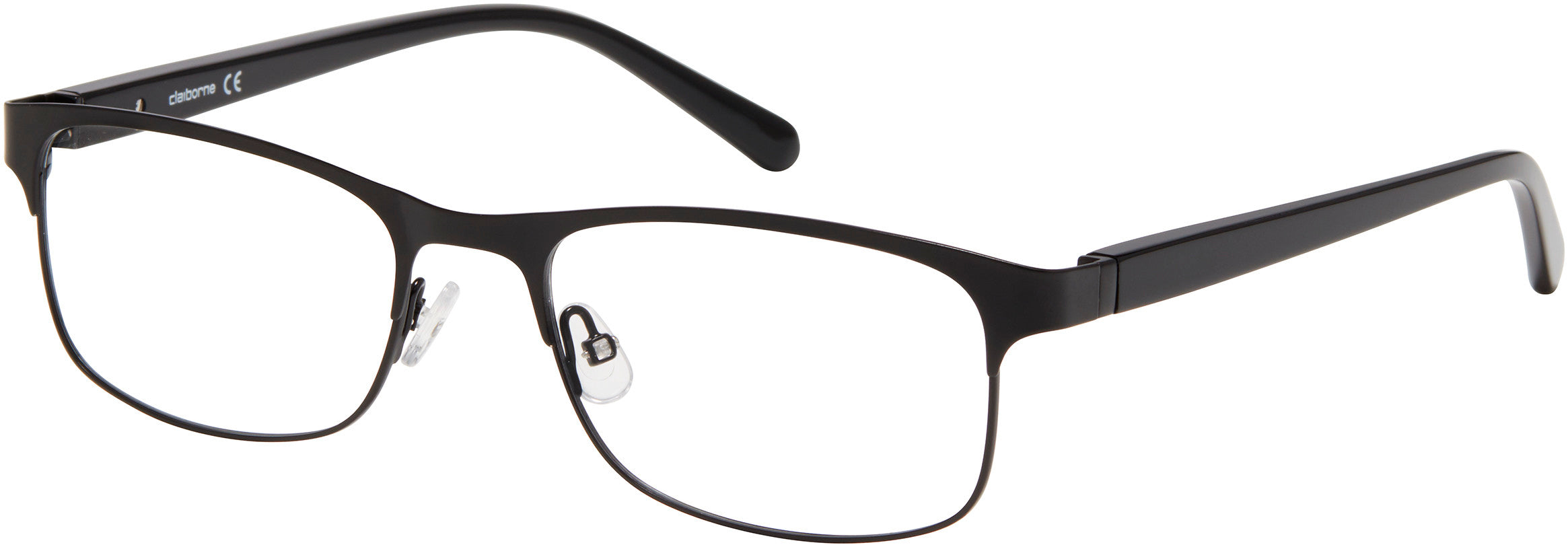  Claiborne 256 Rectangular Eyeglasses 0003-0003  Matte Black (00 Demo Lens)