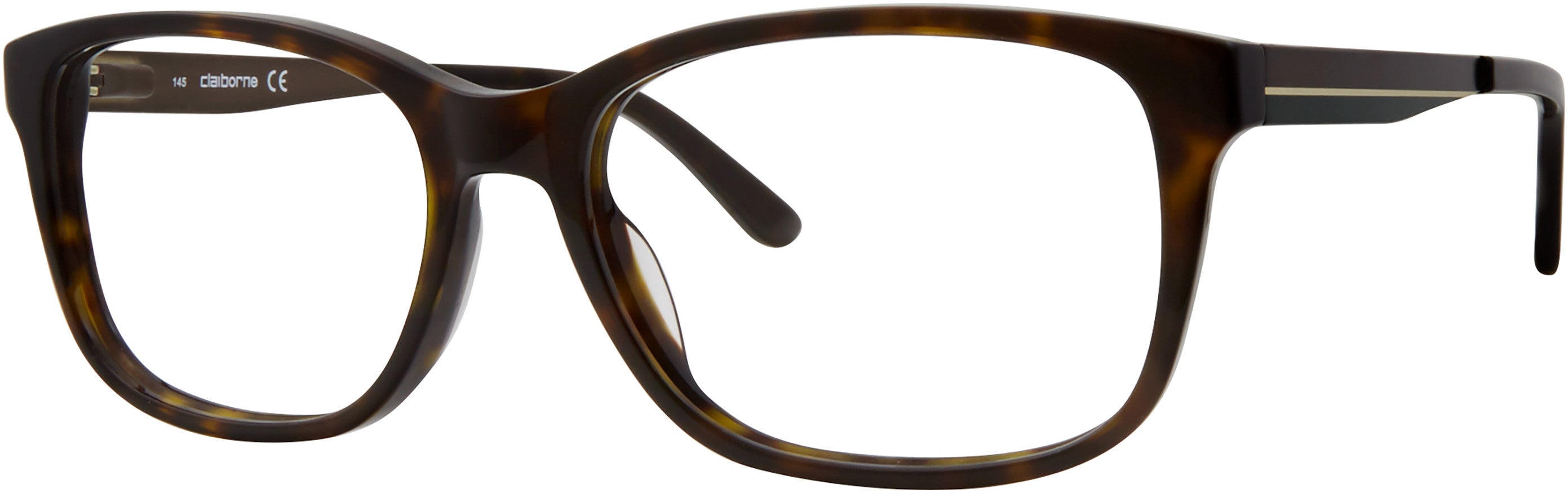  Claiborne 317 Rectangular Eyeglasses 0086-0086  Dark Havana (00 Demo Lens)