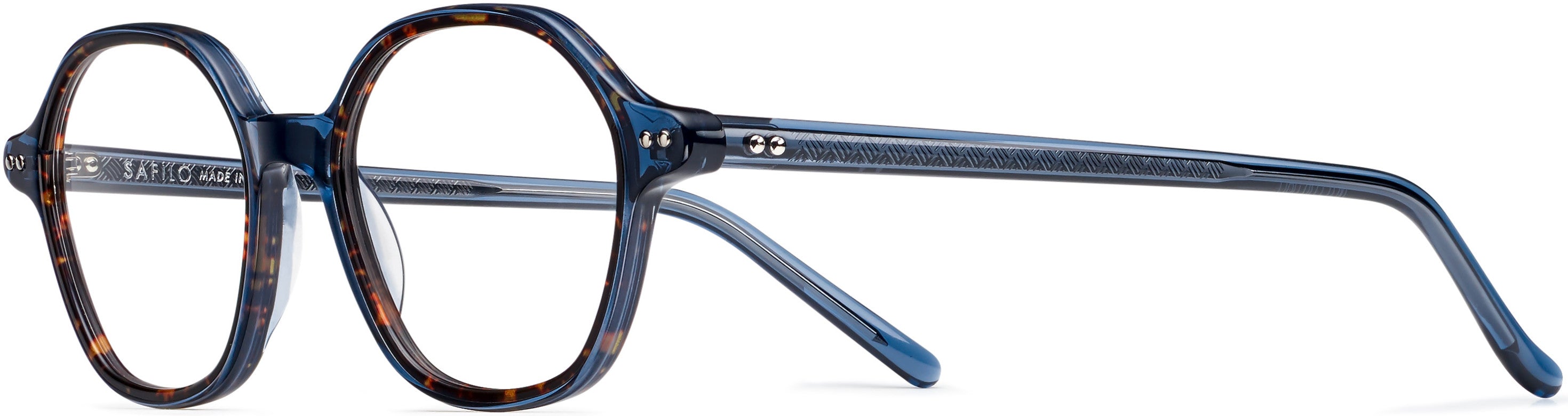 Safilo 2.0 Cerchio 01 Special Shape Eyeglasses 0JBW-0JBW  Blue Havana (00 Demo Lens)