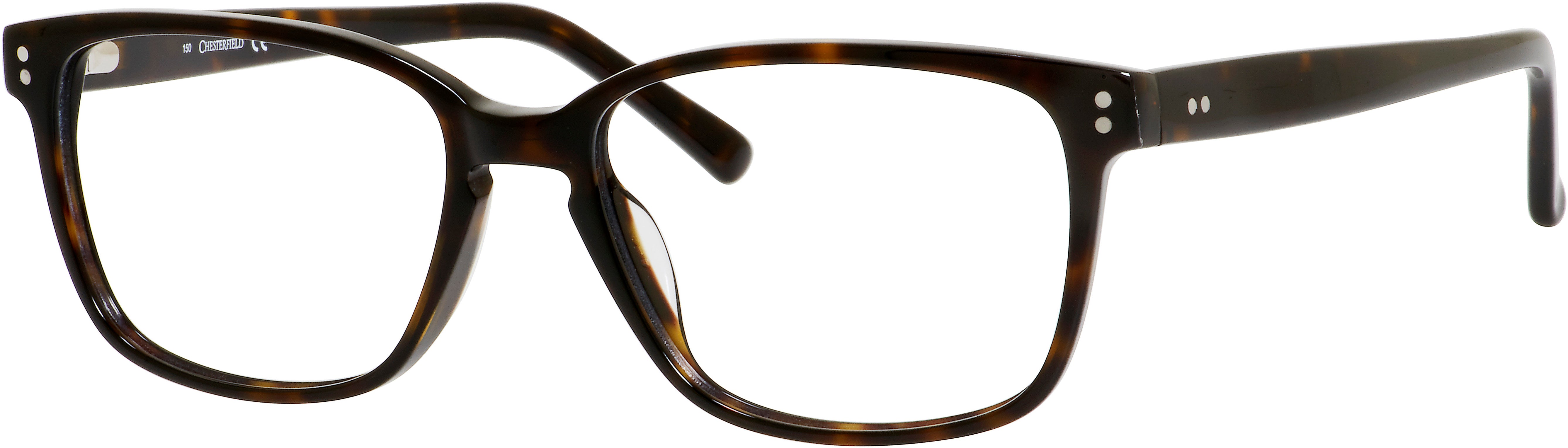  Chesterfield 28 XL Rectangular Eyeglasses 0086-0086  Dark Havana (00 Demo Lens)