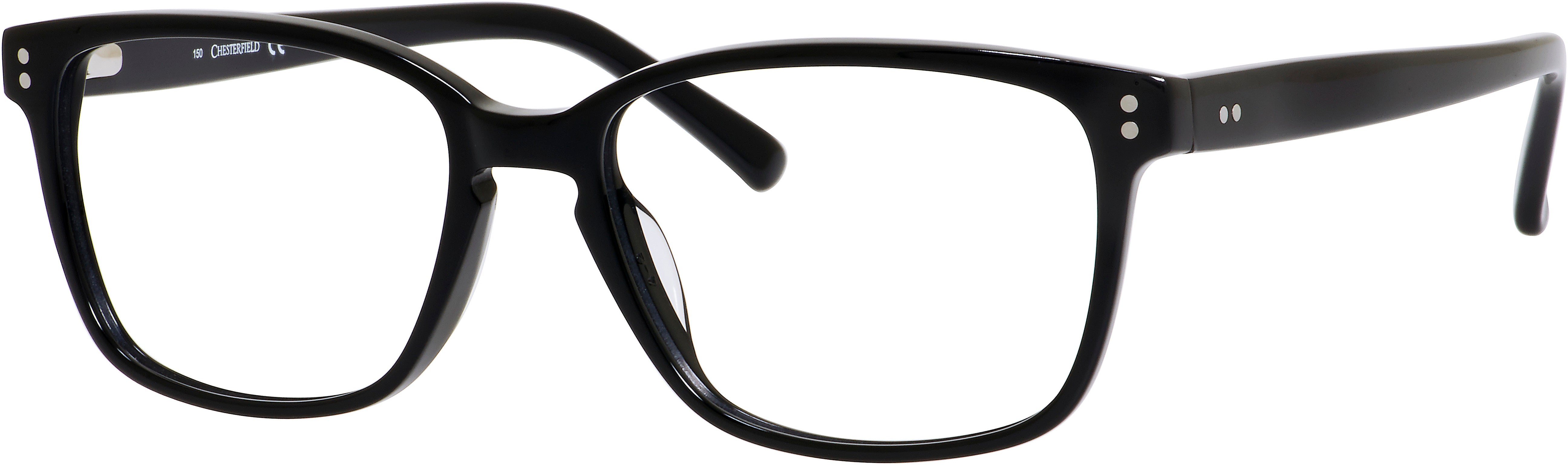  Chesterfield 28 XL Rectangular Eyeglasses 0807-0807  Black (00 Demo Lens)