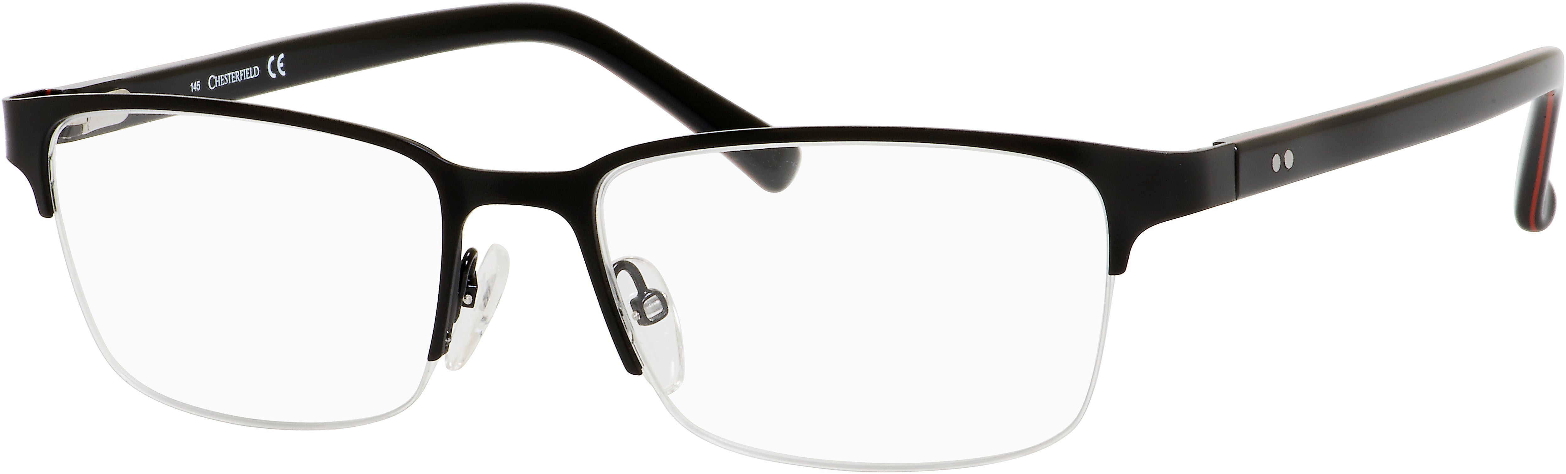  Chesterfield 29 XL Rectangular Eyeglasses 0003-0003  Semi Matte Black (00 Demo Lens)