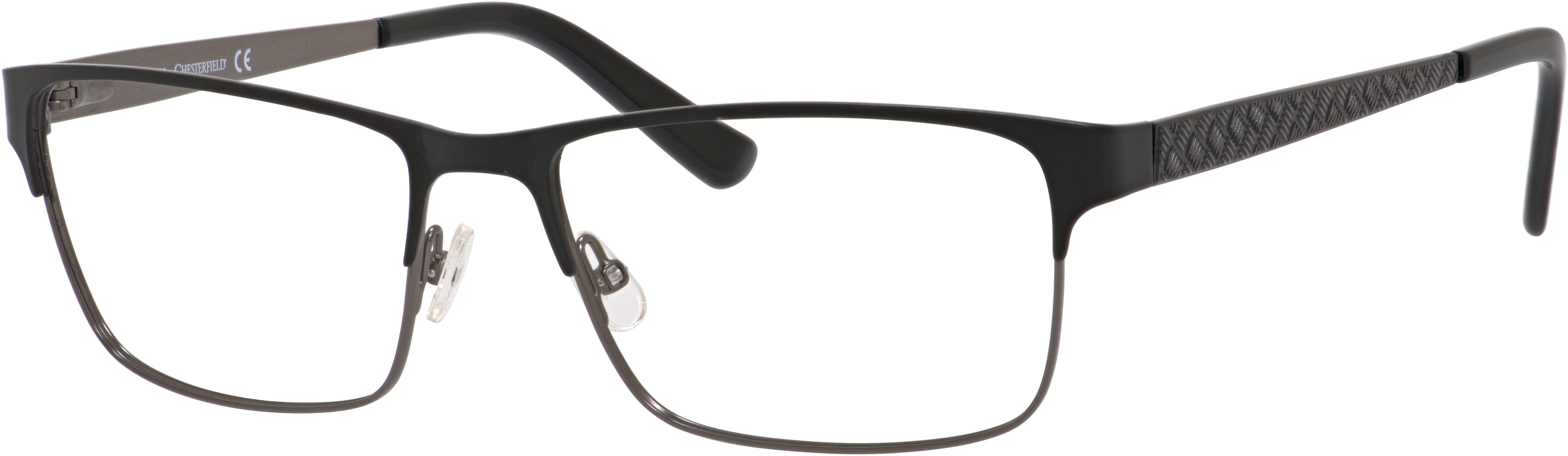  Chesterfield 34 XL Rectangular Eyeglasses 0RD2-0RD2  Black / Gunmetal (00 Demo Lens)