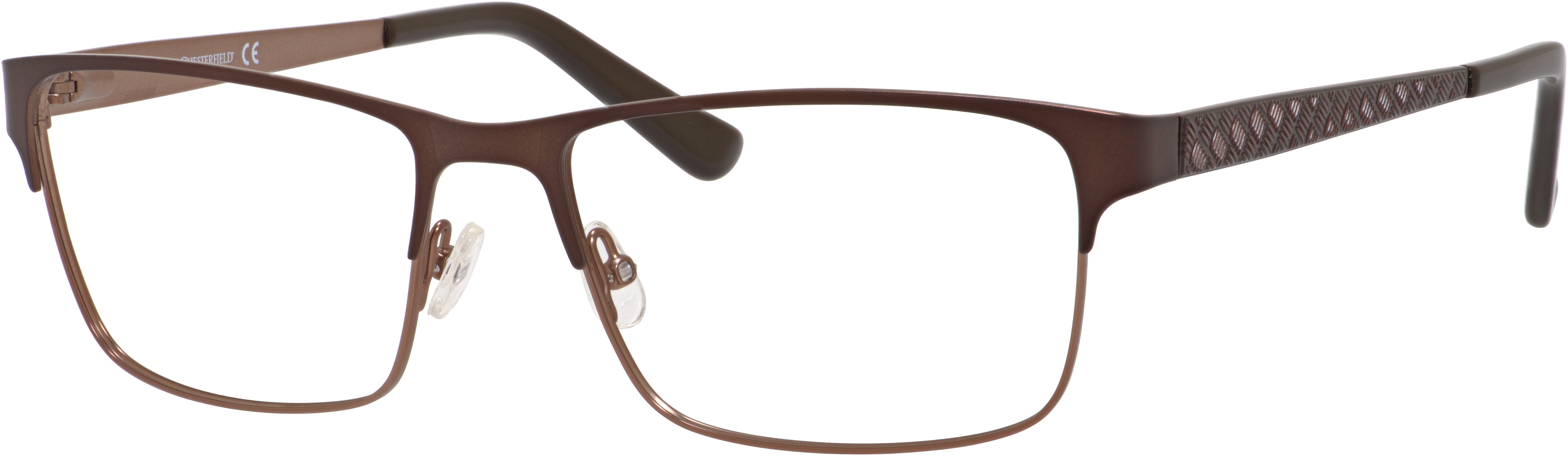  Chesterfield 34 XL Rectangular Eyeglasses 0RD3-0RD3  Brown / Gold (00 Demo Lens)