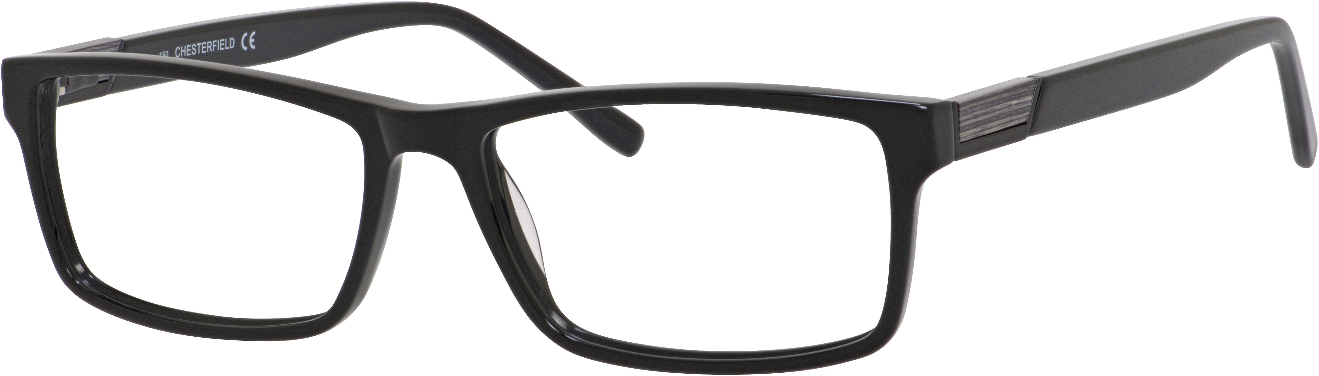  Chesterfield 44 XL Rectangular Eyeglasses 0807-0807  Black (00 Demo Lens)