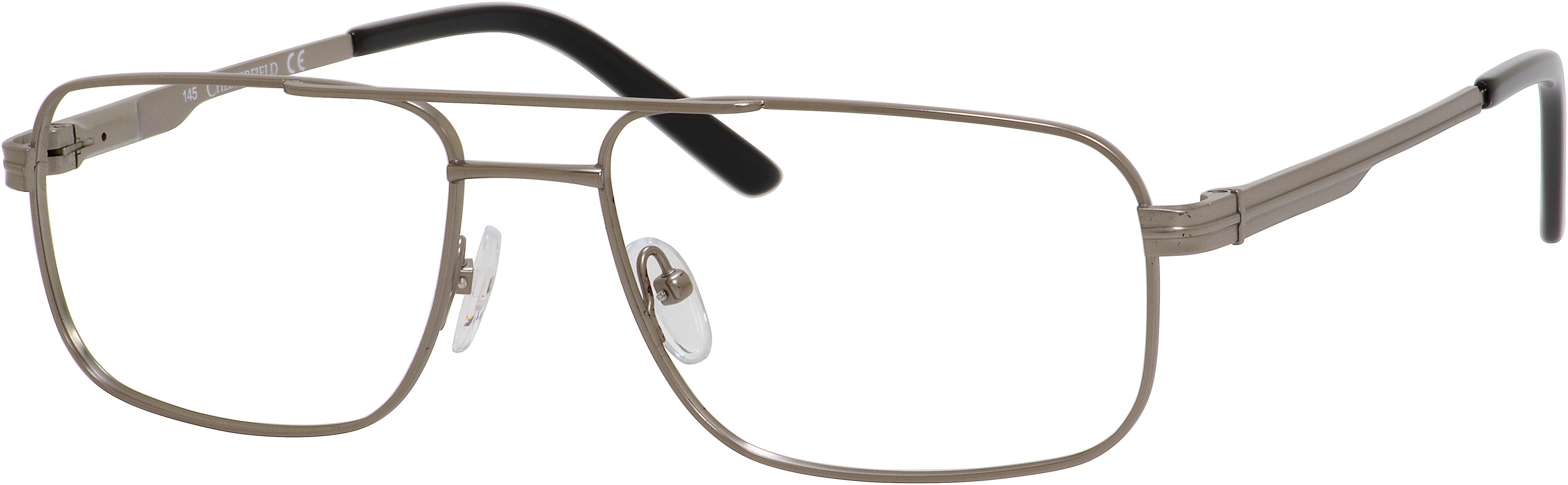  Chesterfield 866/T Rectangular Eyeglasses 01J1-01J1  Gunmetal (00 Demo Lens)