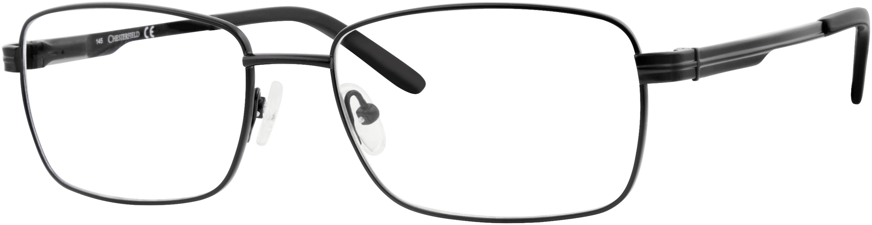  Chesterfield 887/T Rectangular Eyeglasses 0003-0003  Matte Black (00 Demo Lens)