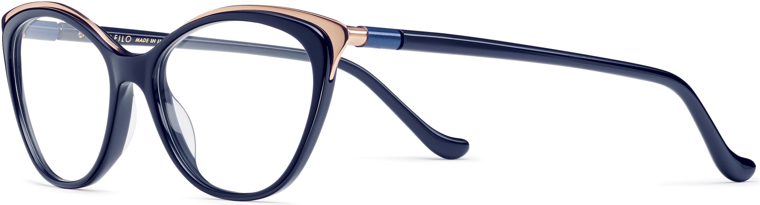 Safilo 2.0 Ciglia 01 Cat Eye/butterfly Eyeglasses 0KY2-0KY2  Blue Gold (00 Demo Lens)