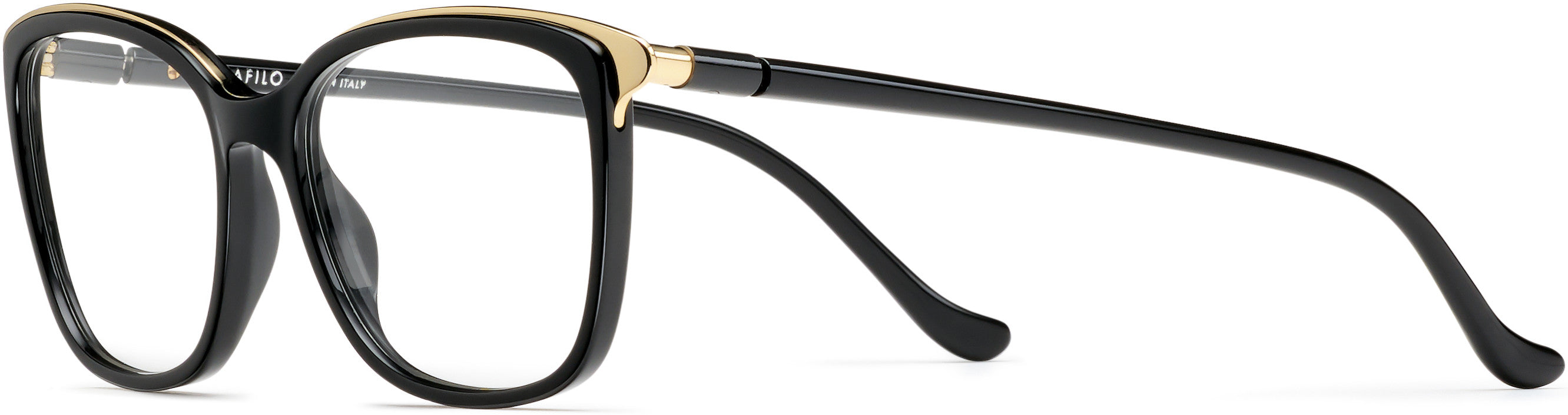 Safilo 2.0 Ciglia 03 Cat Eye/butterfly Eyeglasses 02M2-02M2  Black Gold (00 Demo Lens)