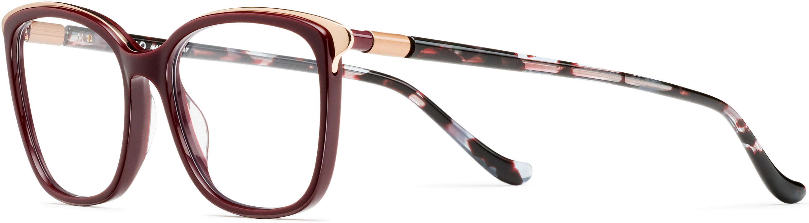 Safilo 2.0 Ciglia 03 Cat Eye/butterfly Eyeglasses 06K3-06K3  Burgundy Gold (00 Demo Lens)