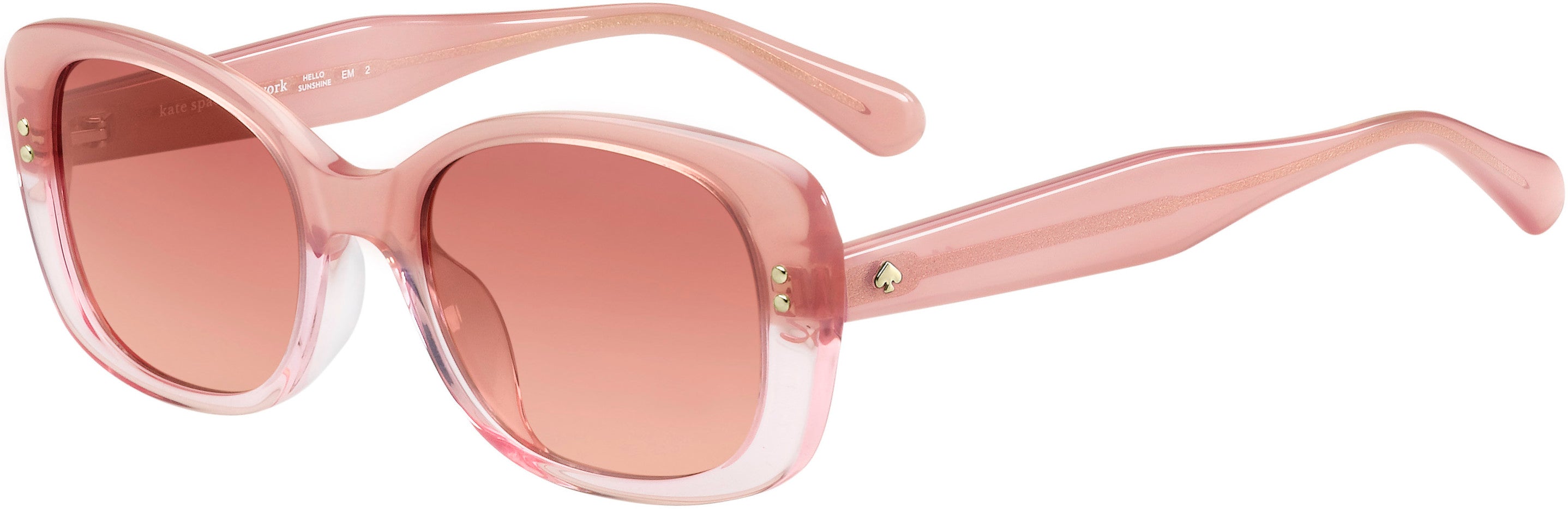 Kate Spade Citiani/G/S Rectangular Sunglasses 035J-035J  Pink (3X Burgundy Shaded)