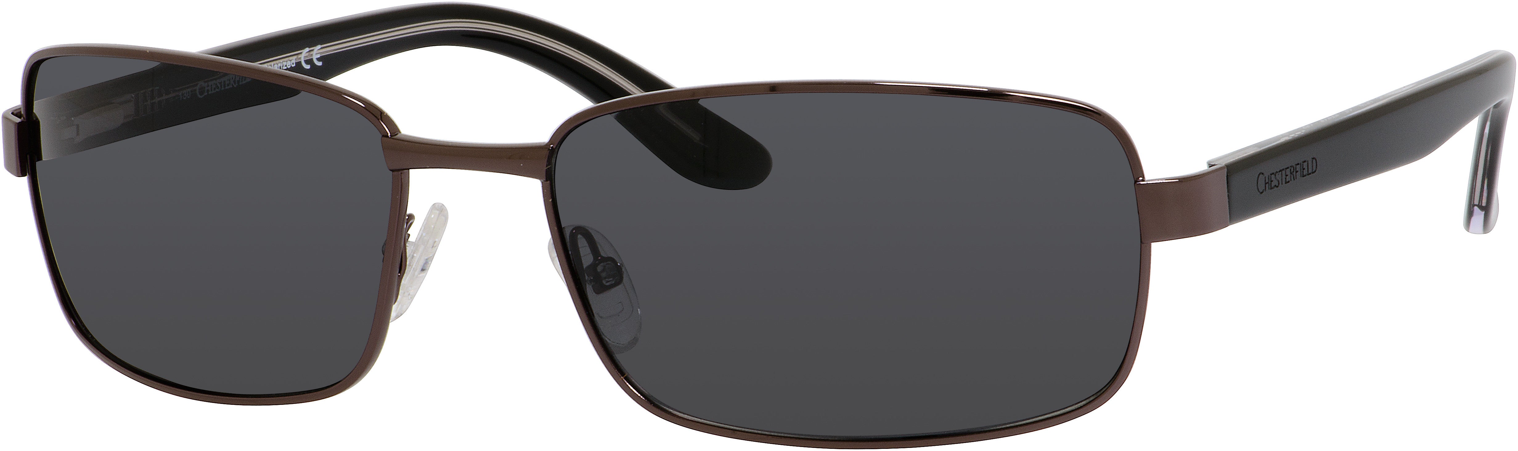 Chesterfield Collie/S Rectangular Sunglasses 7SJP-7SJP  Gunmetal (Y2 Gray Polarized)