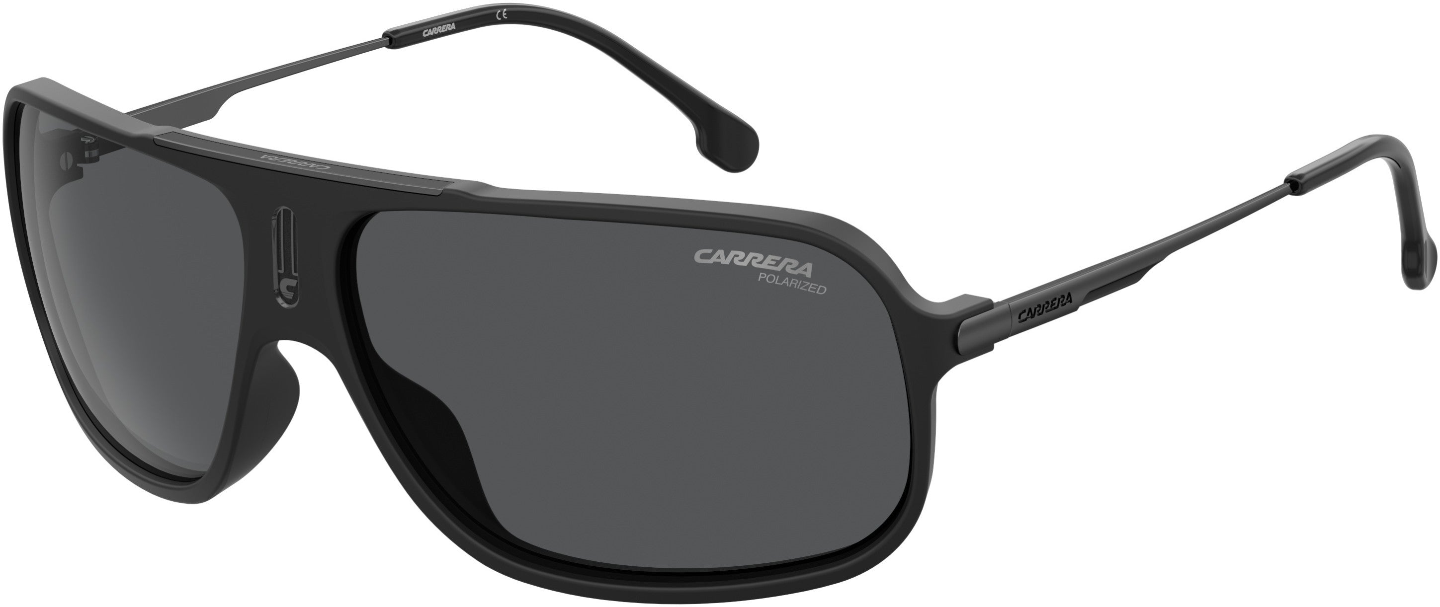 Carrera Cool 65 Rectangular Sunglasses 0003-0003  Matte Black (M9 Gray Pz)