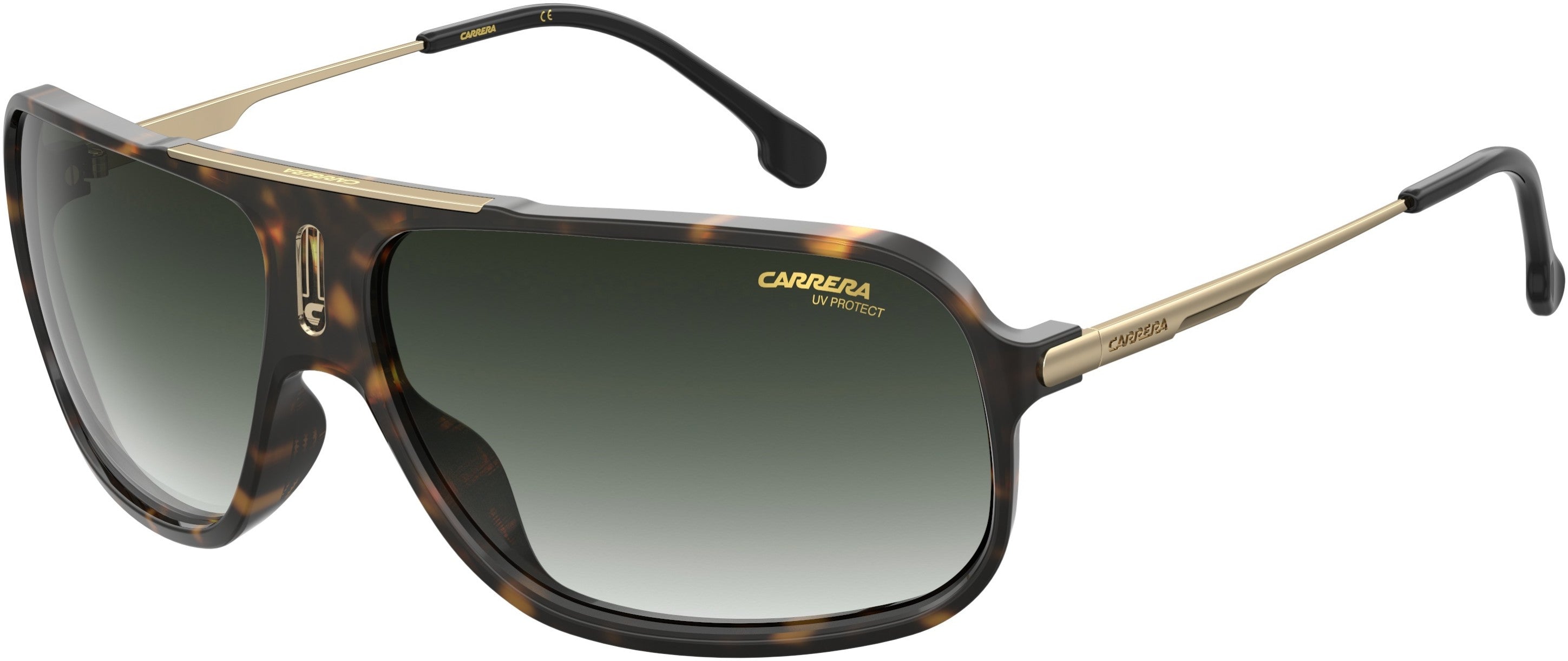 Carrera Cool 65 Rectangular Sunglasses 0086-0086  Dark Havana (9K Green Shaded)