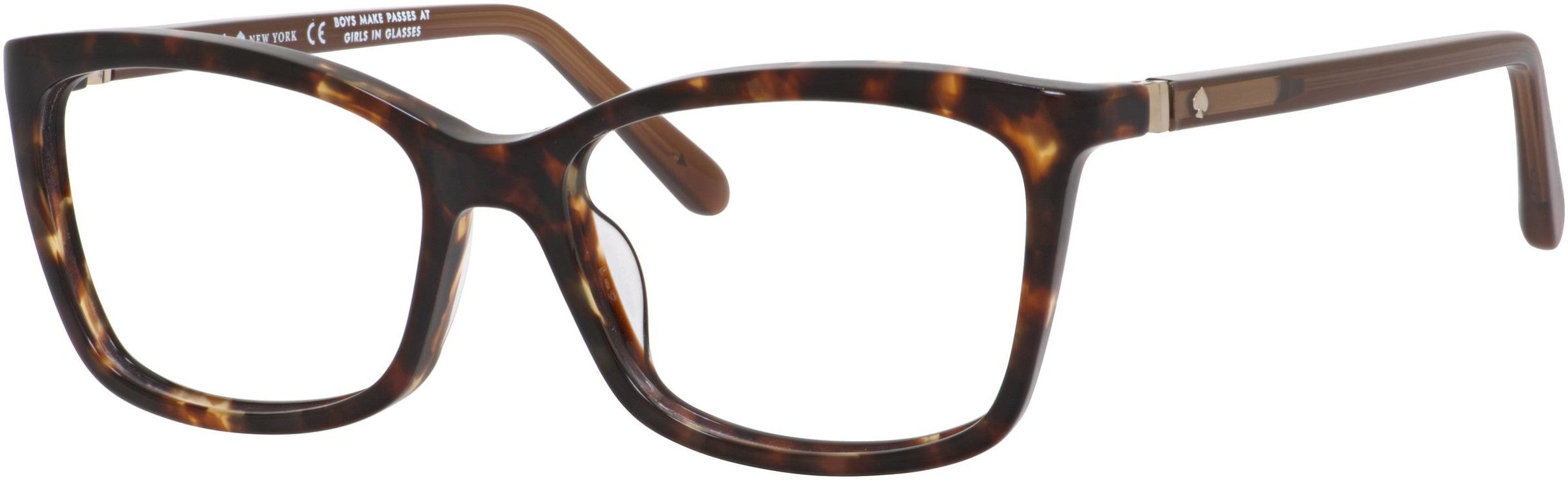 Kate Spade Cortina Rectangular Eyeglasses 0RRW-0RRW  Havana Brown (00 Demo Lens)