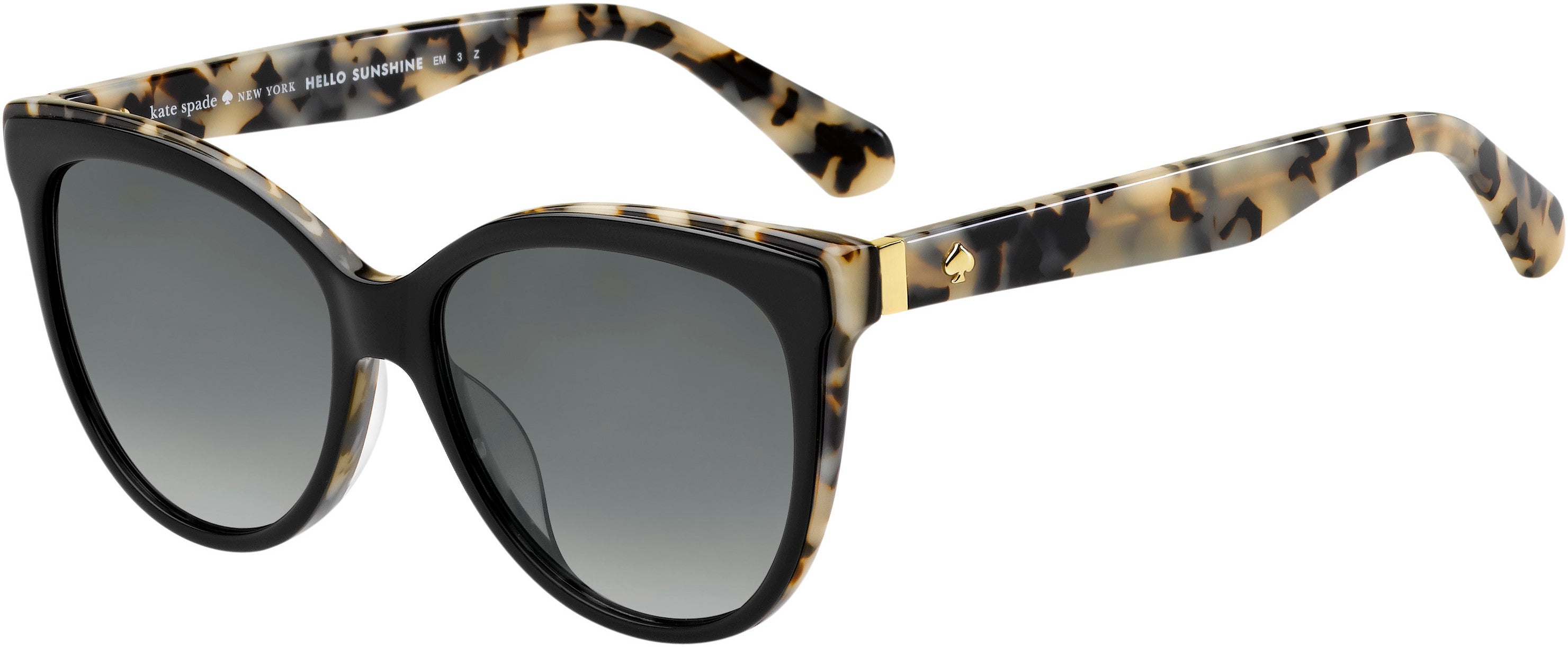 Kate Spade Daesha/S Cat Eye/butterfly Sunglasses 0WR7-0WR7  Black Havana (WJ Gray Sf Pz)
