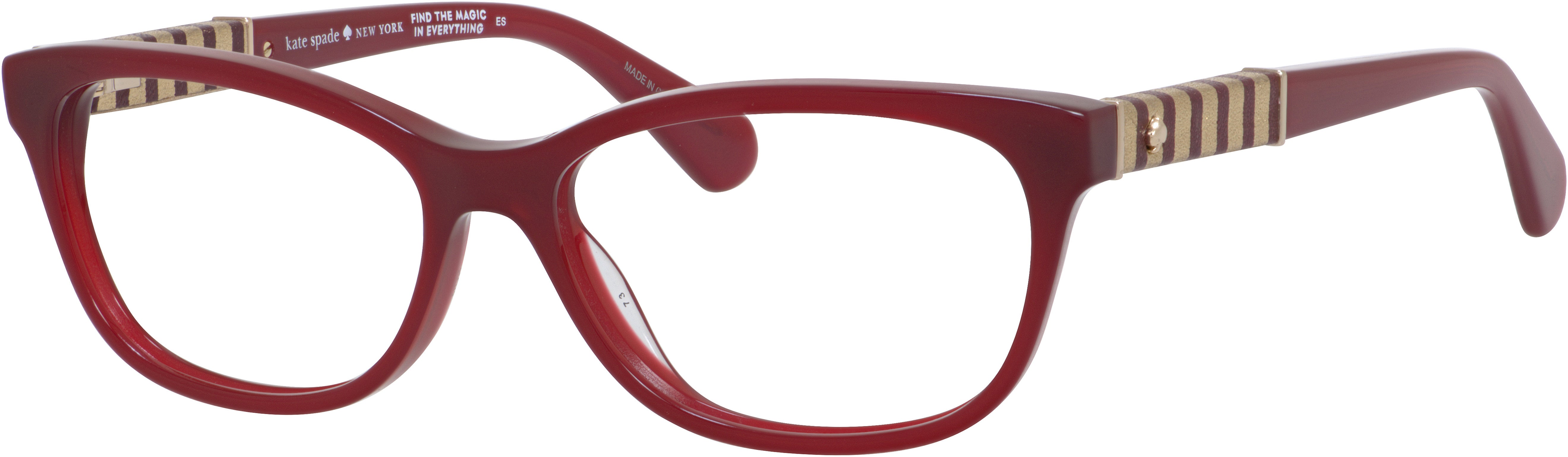 Kate Spade Daina Rectangular Eyeglasses 0LHF-0LHF  Opal Burgundy (00 Demo Lens)