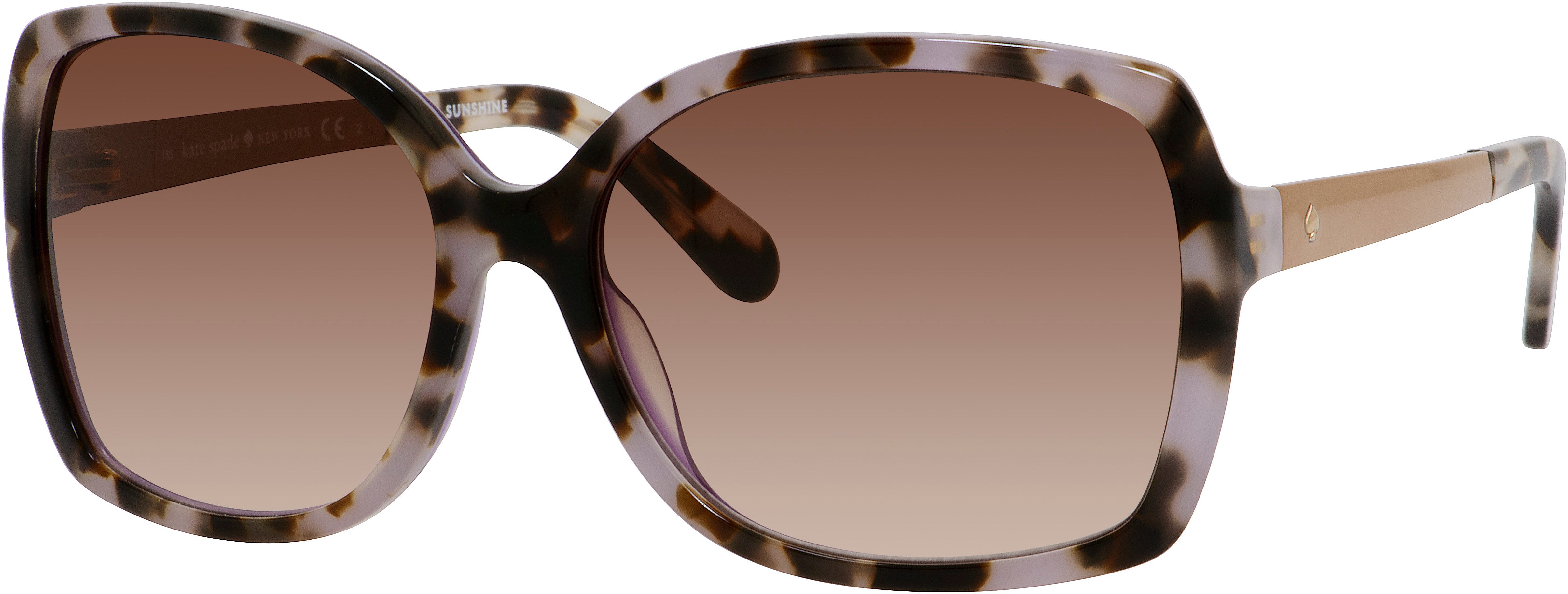 Kate Spade Darilynn/S Rectangular Sunglasses 0W05-0W05  Tortoise Lavender (B1 Warm Brown Gradient)