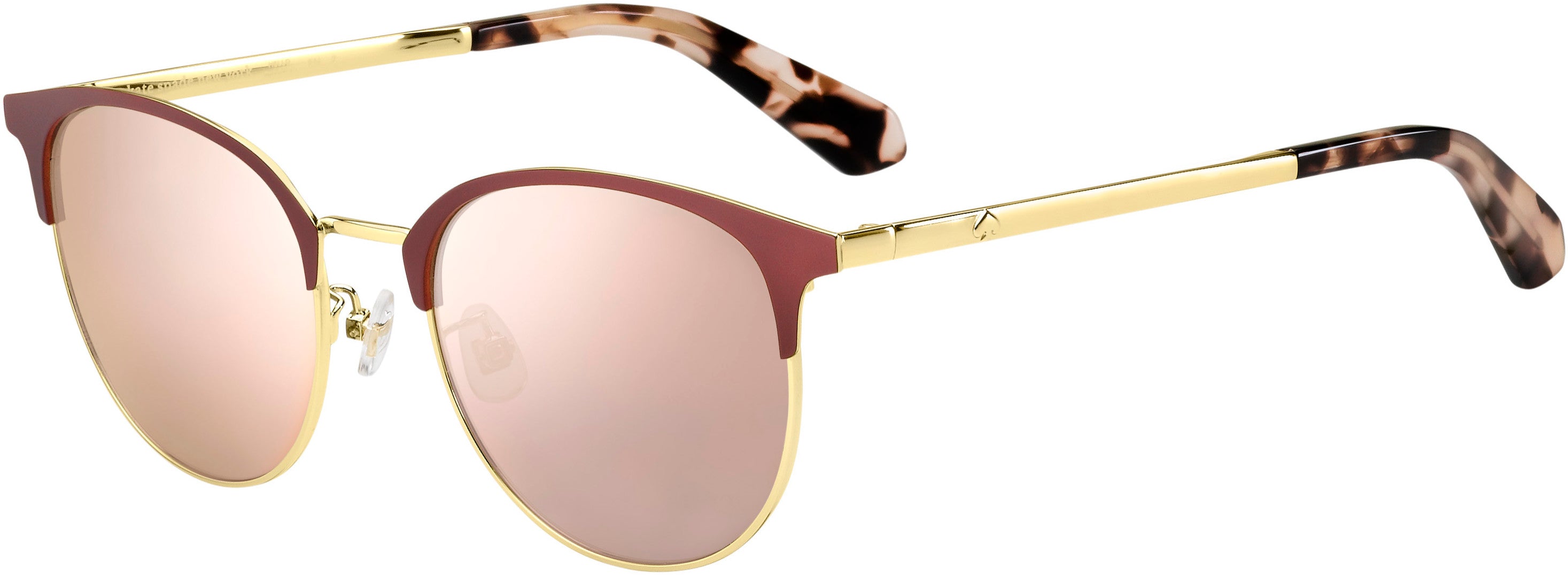Kate Spade Delacey/F/S Browline Sunglasses 06K3-06K3  Burgundy Gold (0J Rose Gold Ml)