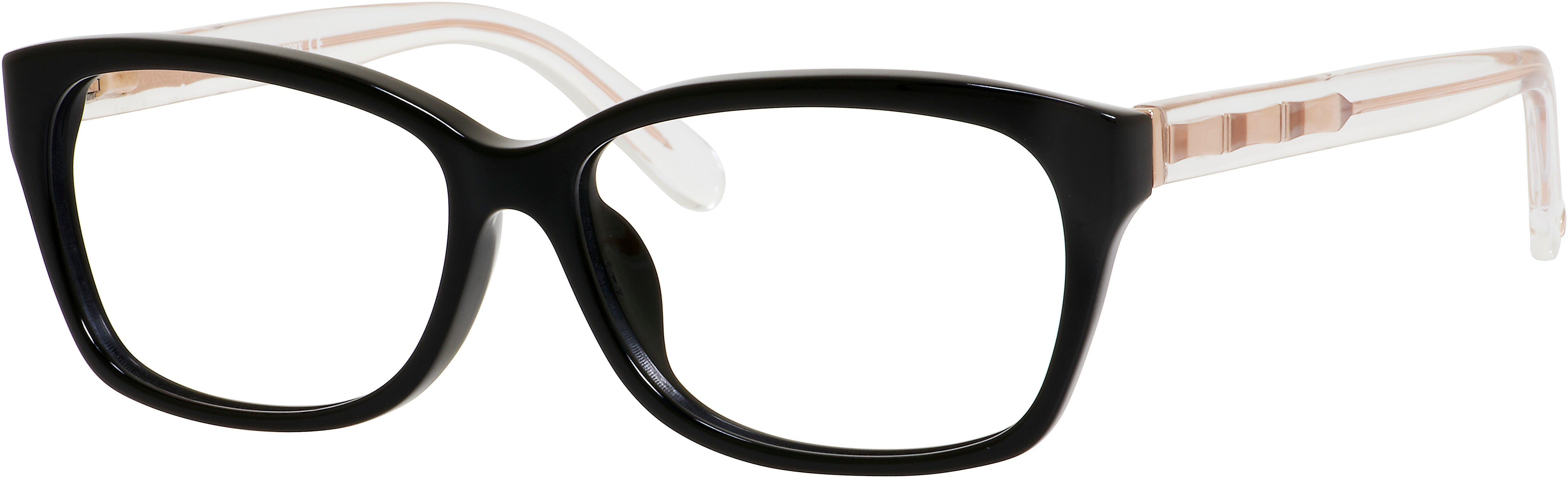 Kate Spade Demi/F Rectangular Eyeglasses 0807-0807  Black Crystal (00 Demo Lens)