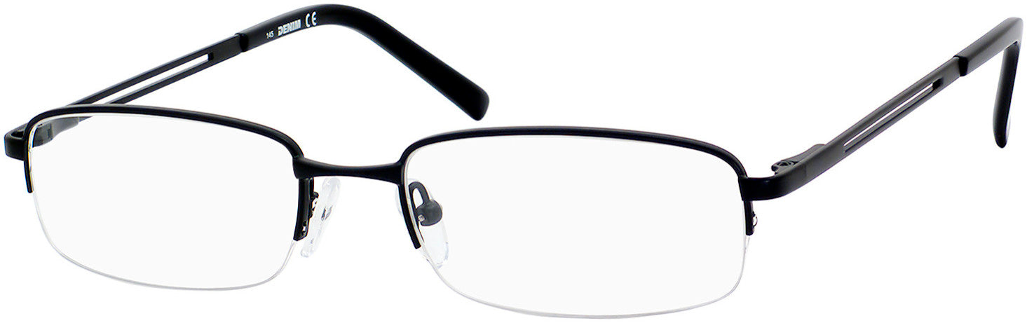  Denim 136 Rectangular Eyeglasses 0003-0003  Matte Black (00 Demo Lens)