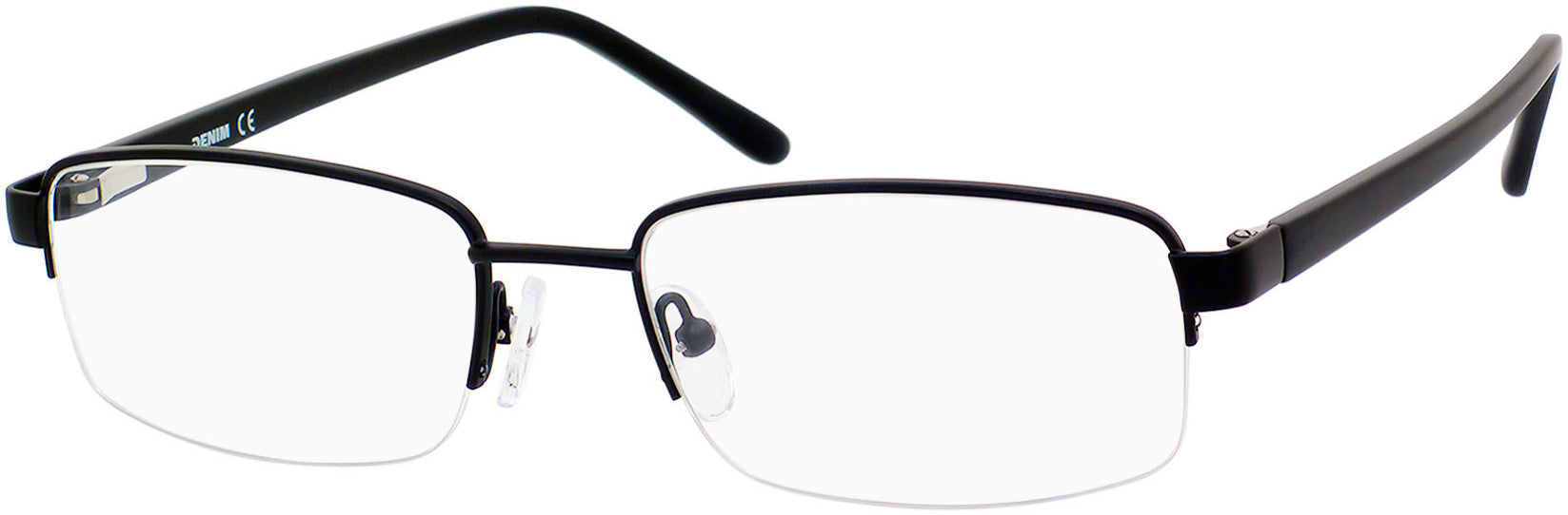  Denim 147 Rectangular Eyeglasses 0003-0003  Matte Black (00 Demo Lens)