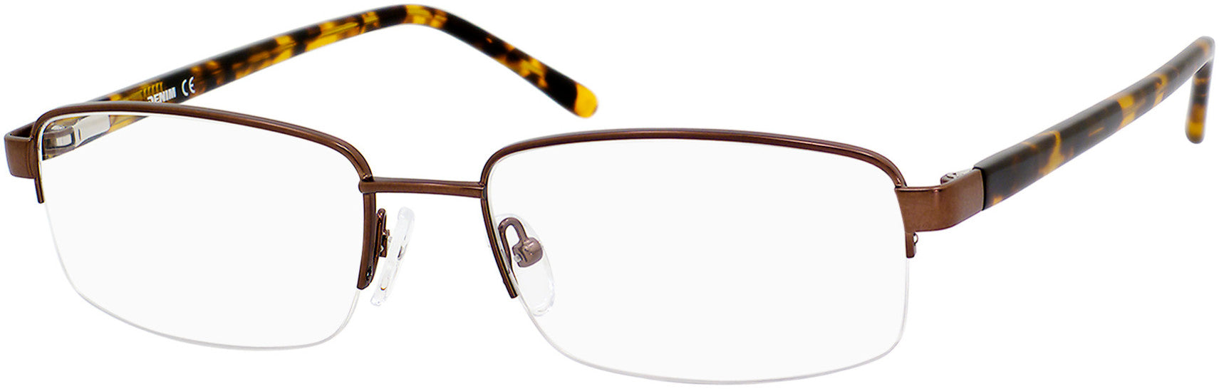  Denim 147 Rectangular Eyeglasses 01D1-01D1  Brown (00 Demo Lens)