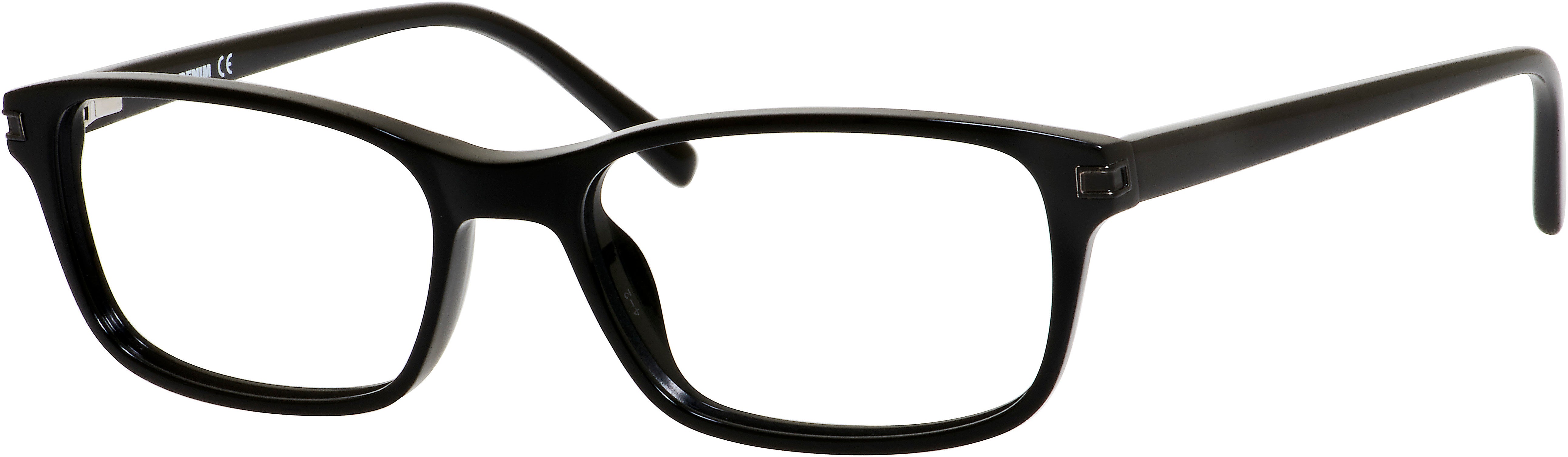 Denim 165 Rectangular Eyeglasses 0807-0807  Black (00 Demo Lens)