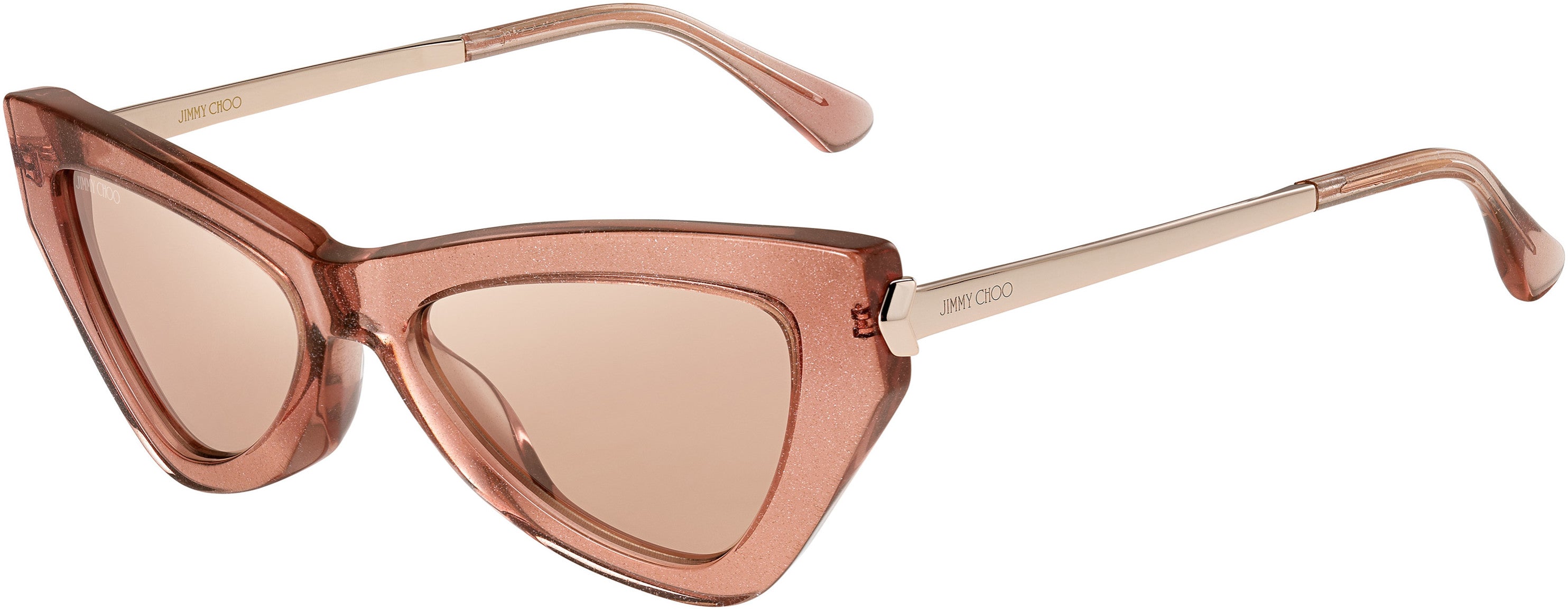 Jimmy Choo Donna/S Cat Eye/butterfly Sunglasses 0W66-0W66  Pink Glitter (2S Pink Flash Silver)