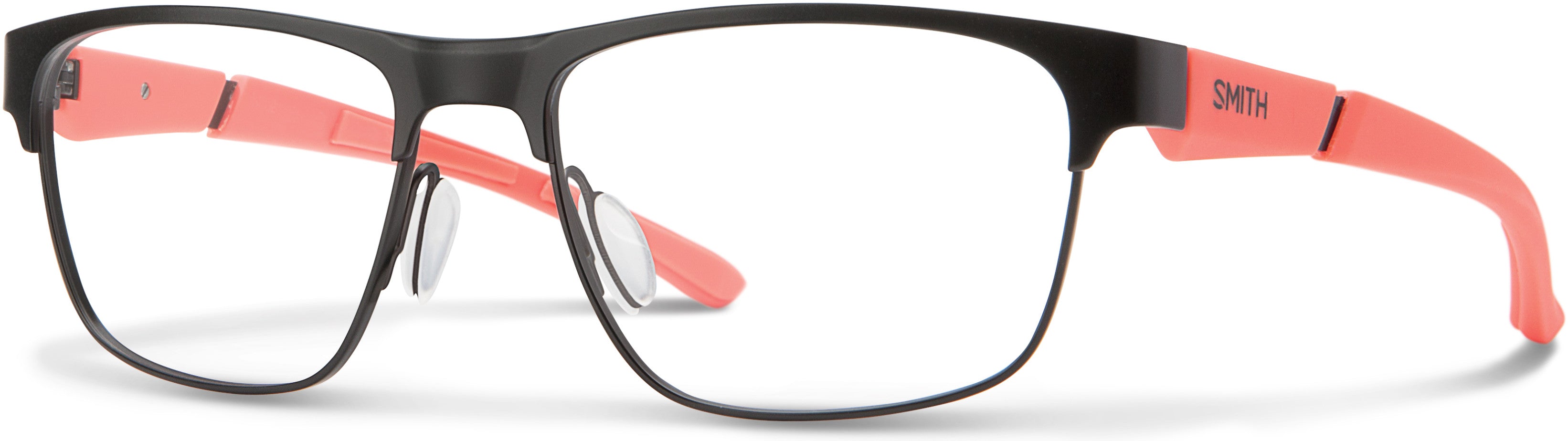 Smith Drivetrain 180 Rectangular Eyeglasses 0N6T-0N6T  Matte Black Black Pink (00 Demo Lens)