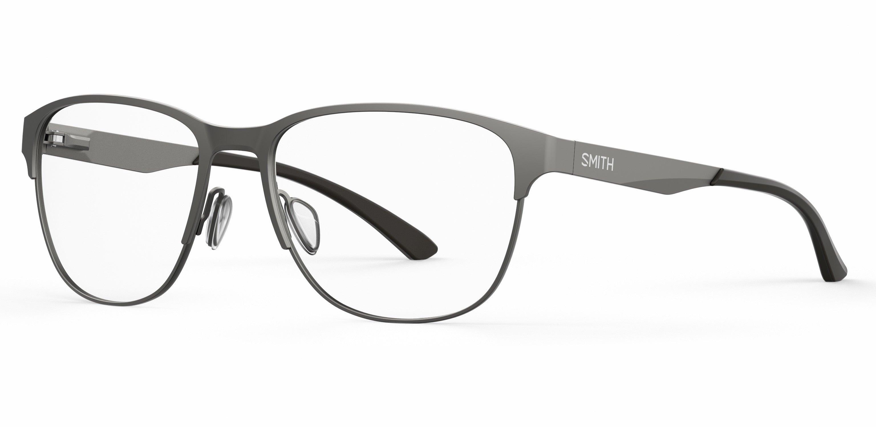 Smith Dugout Oval Modified Eyeglasses 0R80-0R80  Semi Matte Dark Ruthenium (00 Demo Lens)