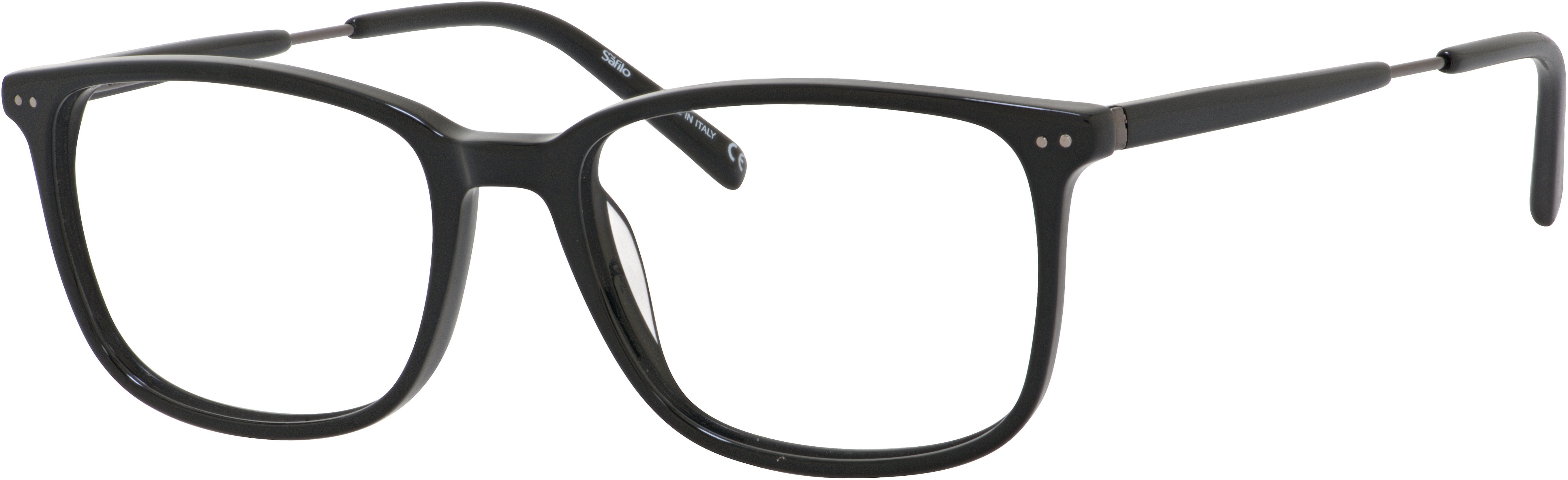  Elasta 1642 Rectangular Eyeglasses 0807-0807  Black (00 Demo Lens)