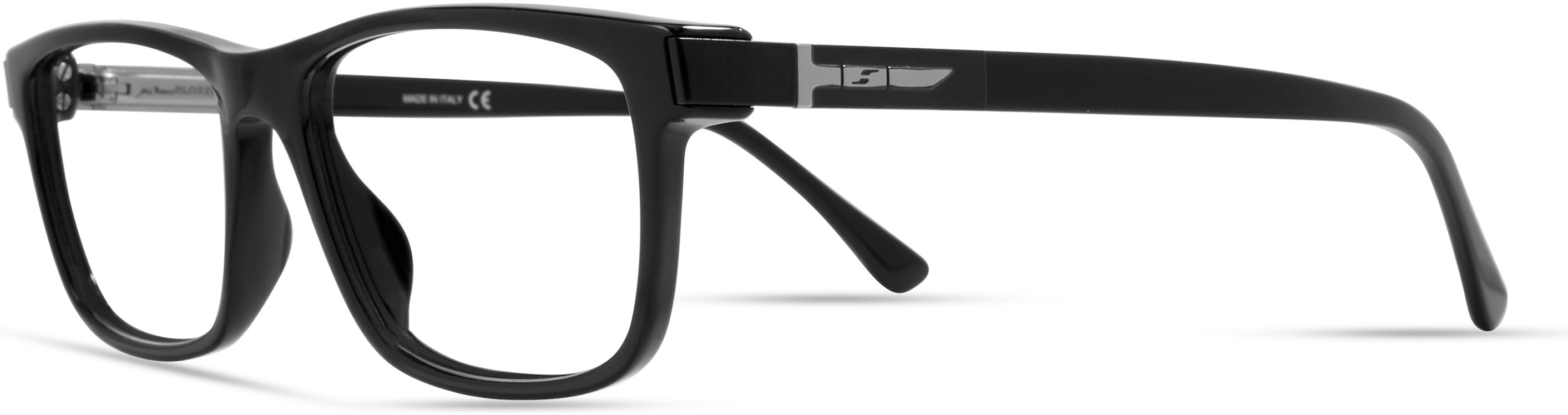  Elasta 1643 Rectangular Eyeglasses 0807-0807  Black (00 Demo Lens)