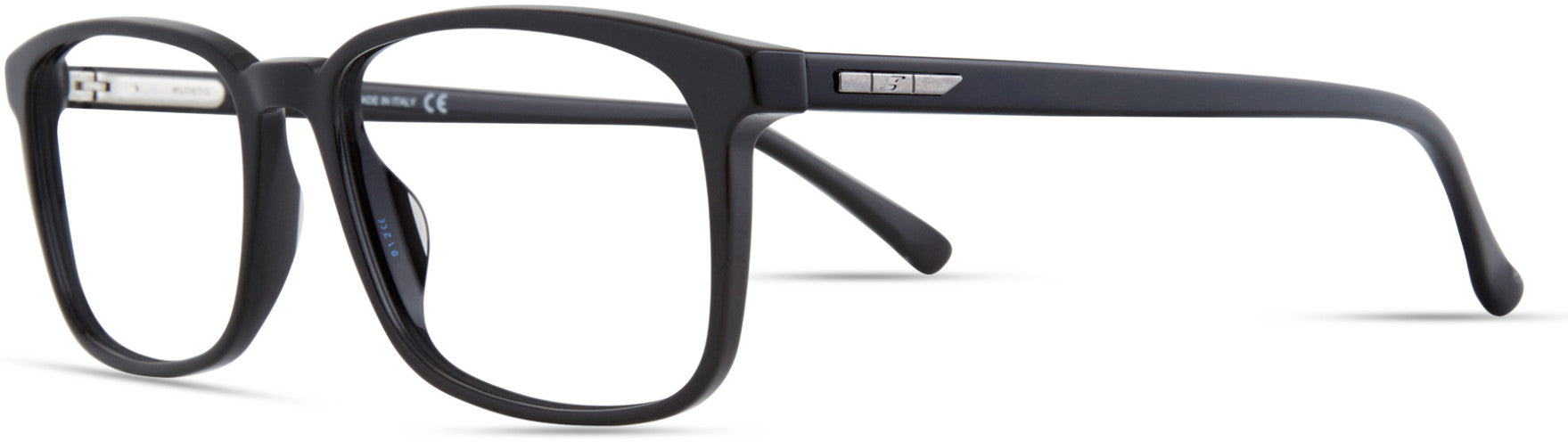  Elasta 1645 Rectangular Eyeglasses 0807-0807  Black (00 Demo Lens)