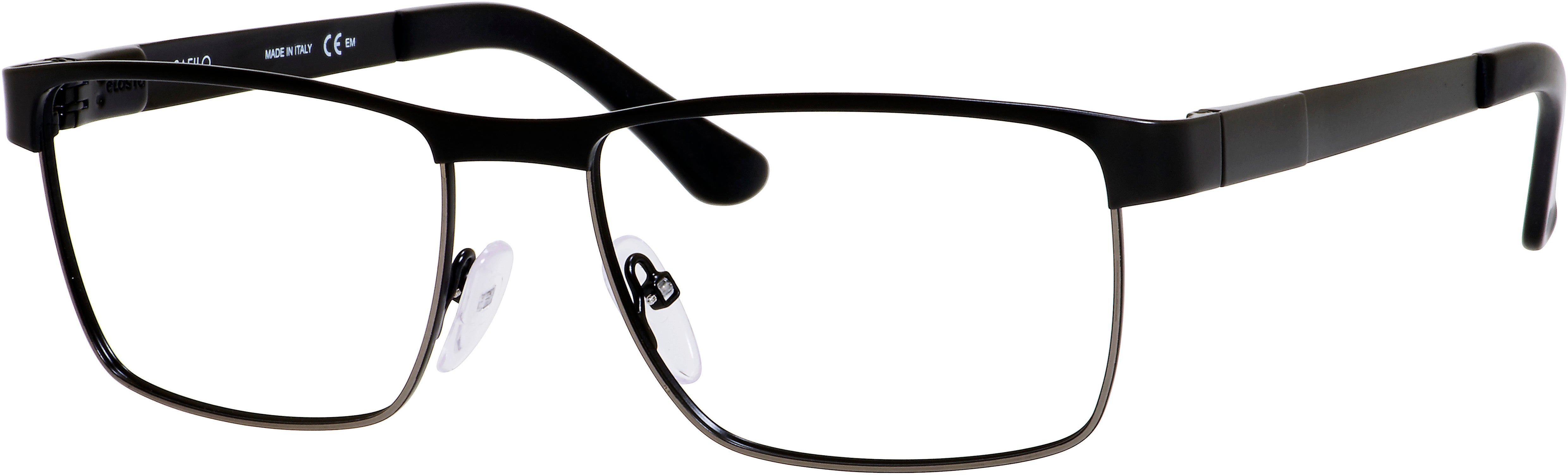  Elasta 3106 Rectangular Eyeglasses 0TI7-0TI7  Ruthenium Matte Black (00 Demo Lens)