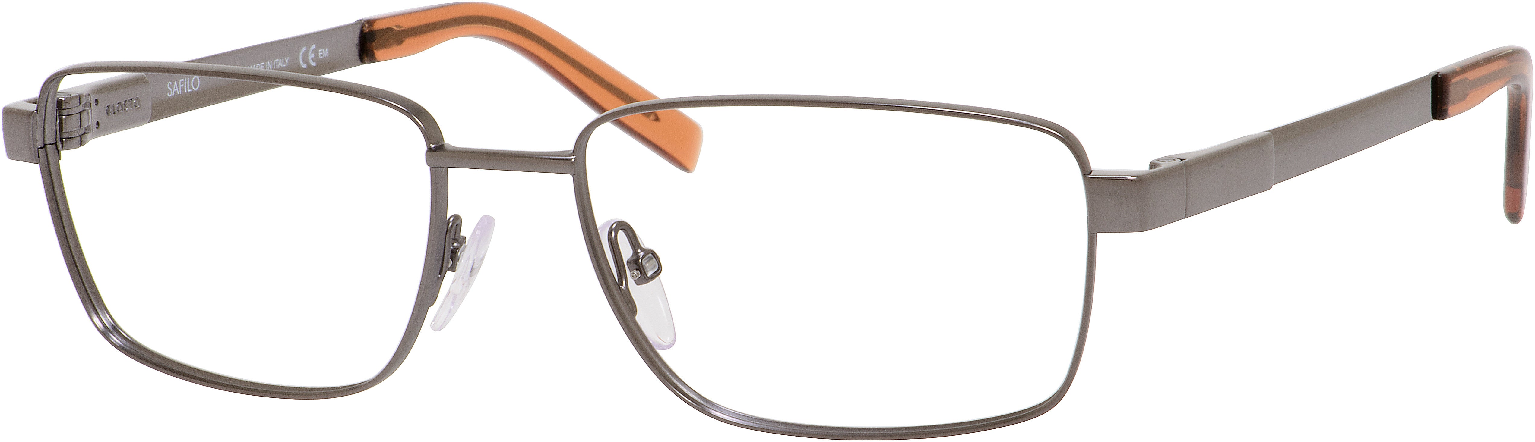  Elasta 3109 Rectangular Eyeglasses 0R80-0R80  Semi Matte Dark Ruthenium (00 Demo Lens)